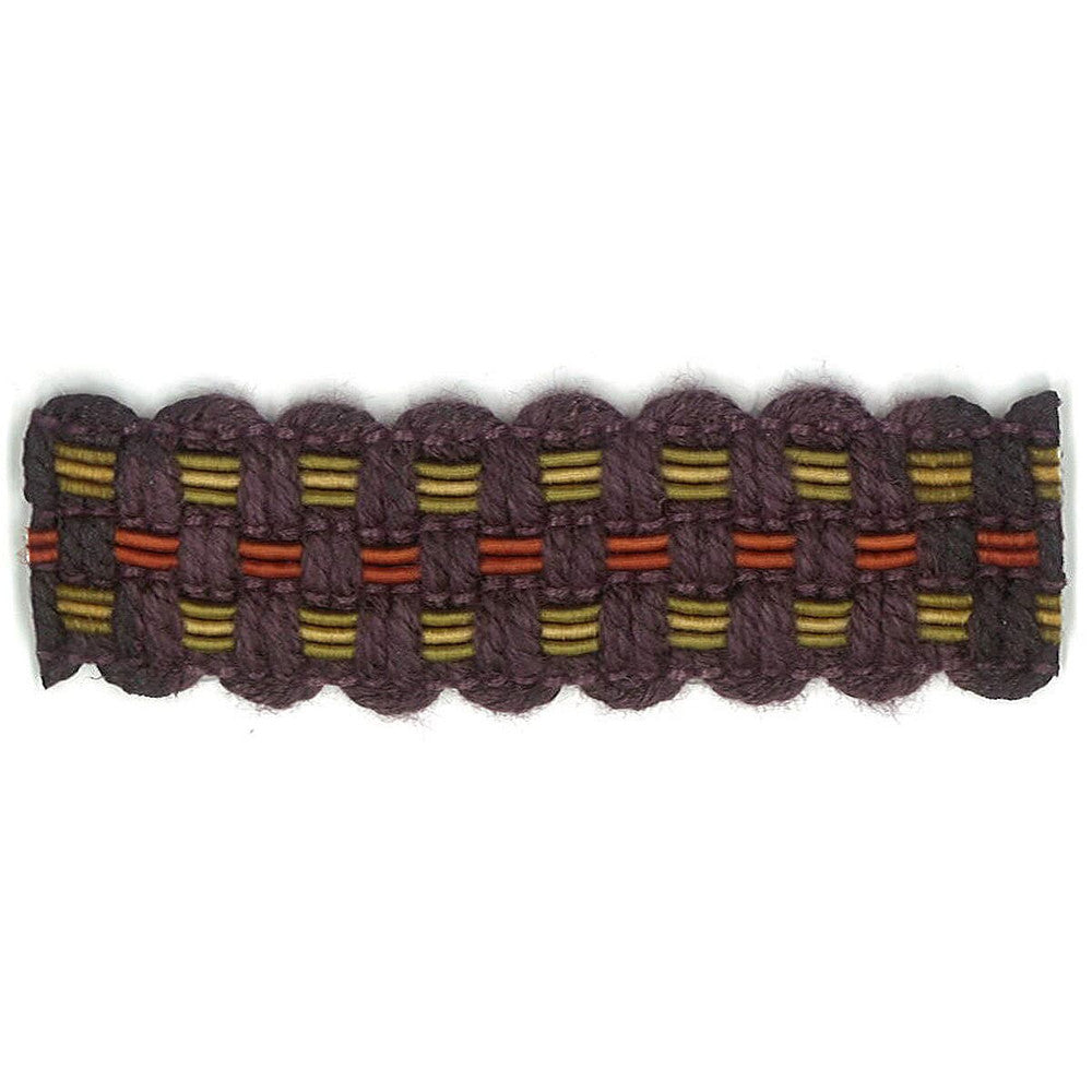 Adapt 17 Eggplant by Stout Designer Trim ART OF DESIGN TRIM-2 TAPES 100%SVI CHINA </p><p>Repeat: 0 0.88 in - Swanky Fabrics -