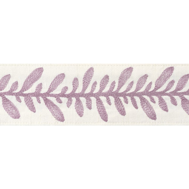 Calathea Tape Lilac AE12319 by Thibaut Trim Thibaut Trim Calathea Tape Lilac AE12319Trim ISLANDER 90% Silk, 10% Viscose U.S.A </p><p>Repeat: H: , V: 2.75 in  (6.99 cm) - Fabric Carolina -
