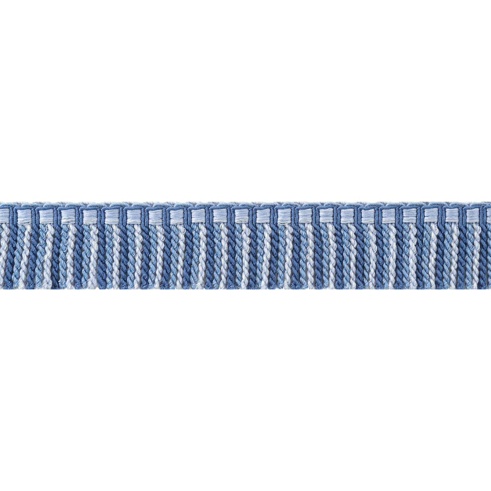 Esme Fringe French Blue and Sky AE12361 by Thibaut Trim Thibaut Trim Esme Fringe French Blue and Sky AE12361Trim ISLANDER 63% Polyester, 37% Cotton U.S.A </p><p>Repeat: H: , V: 1.5 in  (3.81 cm) - Fabric Carolina -