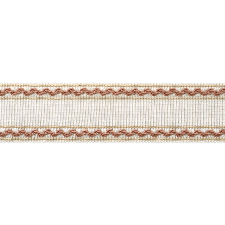 Gabrielle Tape Paprika and Soft Gold AE12364 by Thibaut Trim Thibaut Trim Gabrielle Tape Paprika and Soft Gold AE12364Trim ISLANDER 96% Polyester, 4% Cotton U.S.A </p><p>Repeat: H: , V: 2.25 in  (5.71 cm) - Fabric Carolina -