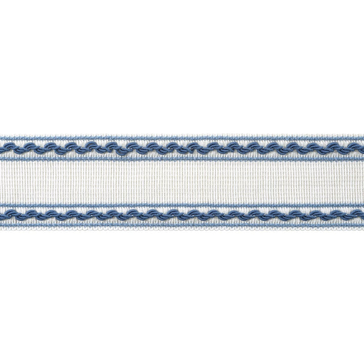 Gabrielle Tape French Blue and Sky AE12369 by Thibaut Trim Thibaut Trim Gabrielle Tape French Blue and Sky AE12369Trim ISLANDER 96% Polyester, 4% Cotton U.S.A </p><p>Repeat: H: , V: 2.25 in  (5.71 cm) - Fabric Carolina -