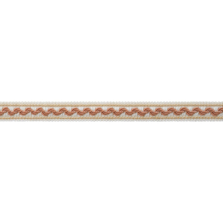 Bree Tape Paprika and Soft Gold AE12372 by Thibaut Trim Thibaut Trim Bree Tape Paprika and Soft Gold AE12372Trim ISLANDER 96% Polyester, 4% Cotton U.S.A </p><p>Repeat: H: , V: 0.75 in  (1.91 cm) - Fabric Carolina -