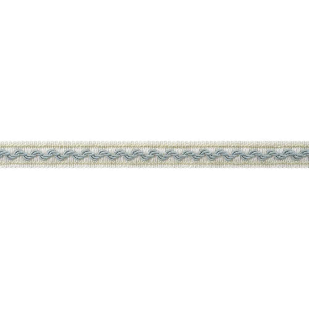 Bree Tape Aqua and Willow AE12375 by Thibaut Trim Thibaut Trim Bree Tape Aqua and Willow AE12375Trim ISLANDER 96% Polyester, 4% Cotton U.S.A </p><p>Repeat: H: , V: 0.75 in  (1.91 cm) - Fabric Carolina -