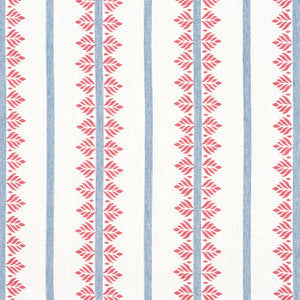 Anna French Fabric Fern Stripe Red and Blue AF15105