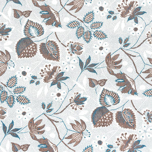 Anna French Fabric Indienne Hazel Brown and Slate AF15117