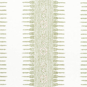 Anna French Fabric Javanese Stripe Green and White AF15136