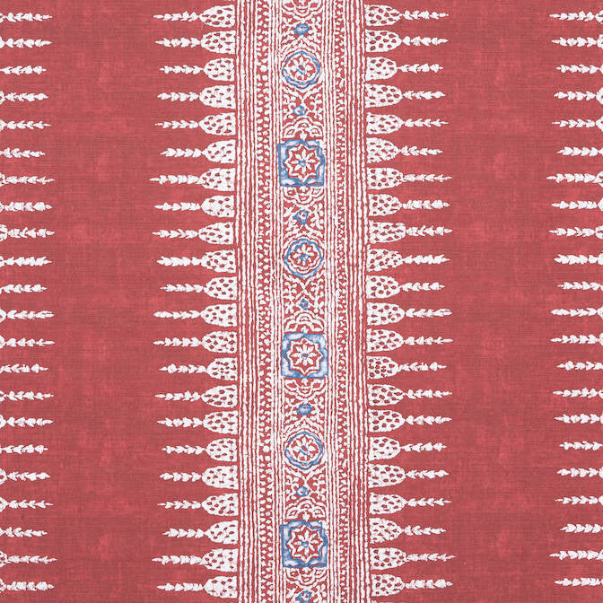 Javanese Stripe Red AF15138 by Anna French Fabric Anna French Fabric Javanese Stripe Red AF15138Fabric Antilles Fabric Book 60% Linen, 30% Cot, 10% Nylon THAILAND </p><p>Repeat: V: 16.5 54 - Fabric Carolina -