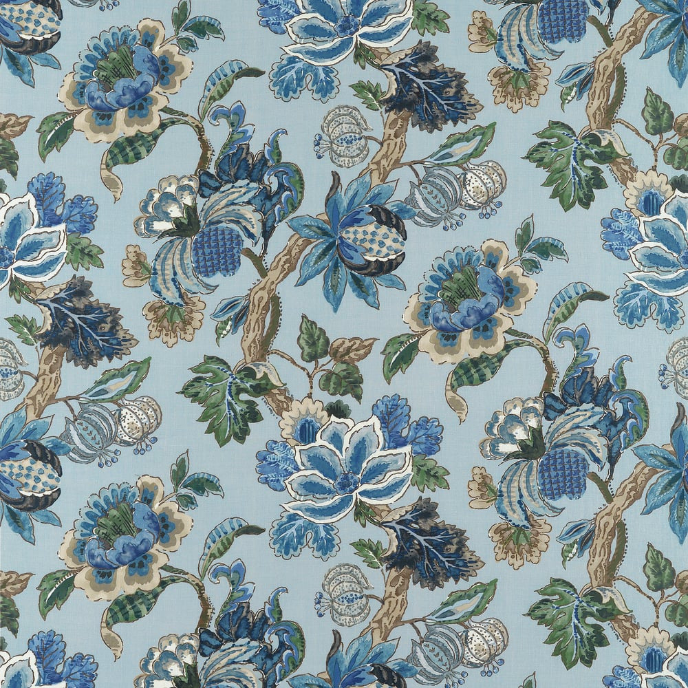 Stockbridge Blue AF16138 by Thibaut Fabric Thibaut Fabric Stockbridge Blue AF16138Fabric ISLANDER U.S.A </p><p>Repeat: H: 54 in (137.16 cm), V: 36 (91.44 cm) 54 in  (137.16 cm) - Fabric Carolina -