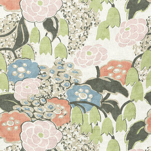Anna French Fabric Laura Blush and Green AF23100