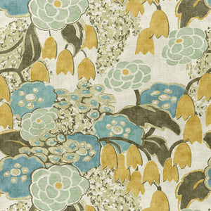 Anna French Fabric Laura Sage and Gold AF23102