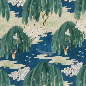 Anna French Fabric Willow Tree Navy AF23110