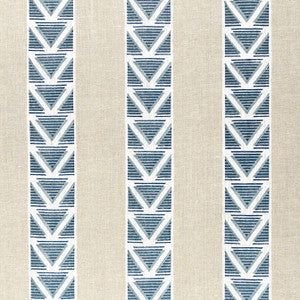 Anna French Fabric Burton Stripe Linen and Navy AF23124