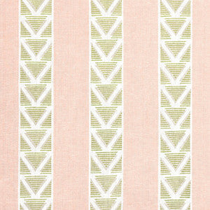 Anna French Fabric Burton Stripe Blush and Green AF23163