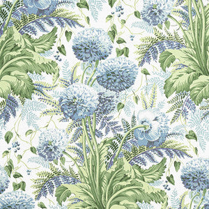 Anna French Fabric Dahlia Sky on White AF24535