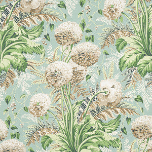 Anna French Fabric Dahlia Neutral on Robin's Egg AF24536