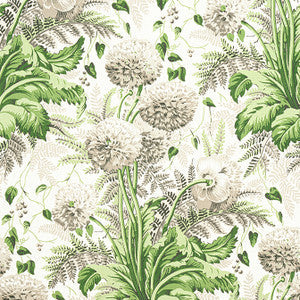Anna French Fabric Dahlia Spring on White AF24538