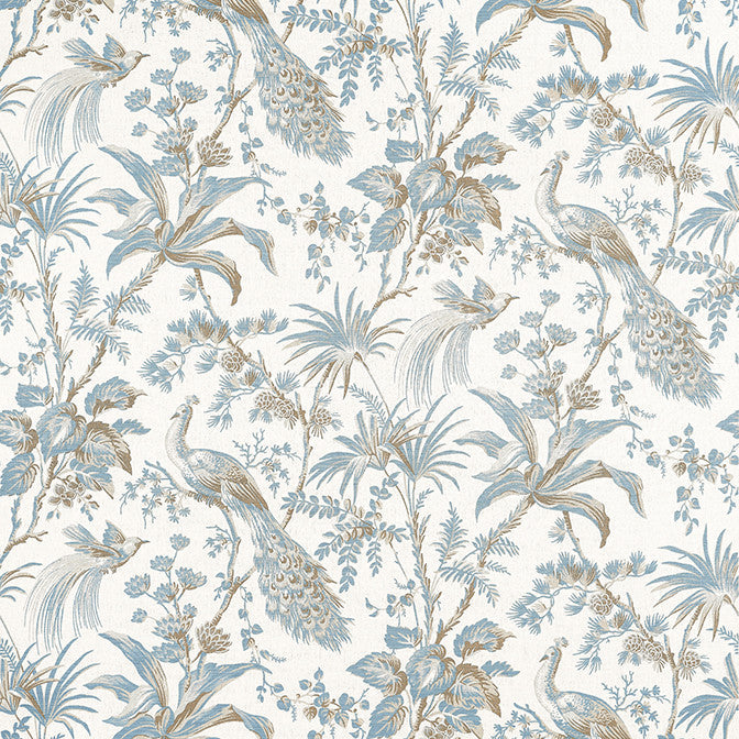 Peacock Toile Soft Blue and Beige AF57828 by Anna French Fabric Anna French Fabric Peacock Toile Soft Blue and Beige AF57828Fabric Bristol Fabric Book 55% Linen, 45% Cotton UNITED STATES </p><p>Repeat: V: 35.5 54 - Fabric Carolina -