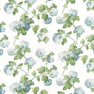 Anna French Fabric Sussex Hydrangea Blue and Green AF57846