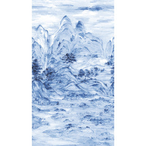 Ronald Redding Wallpaper Misty Mountain Blue Wall Mural