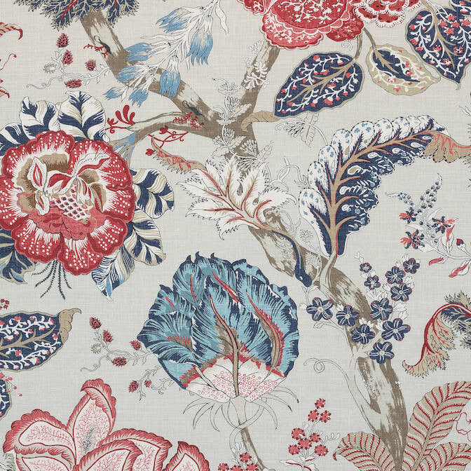Kalamkari Blue and Red AF78742 by Anna French Fabric Anna French Fabric Kalamkari Blue and Red AF78742Fabric Palampore Fabric Book 60% Linen, 30% Cot, 10% Nylon THAILAND </p><p>Repeat: V: 41 54 - Fabric Carolina -
