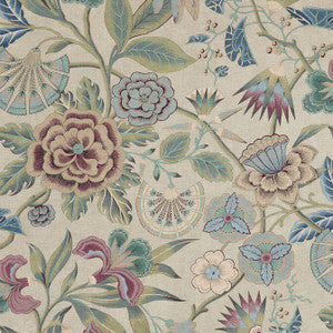 Anna French Fabric Cleo Plum and Blue AF9617