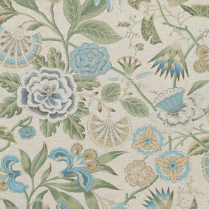 Anna French Fabric Cleo Sky Blue and Green AF9620