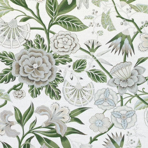 Anna French Fabric Cleo Green and White AF9622