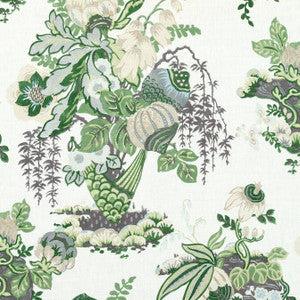 Anna French Fabric Fairbanks Green and White AF9647