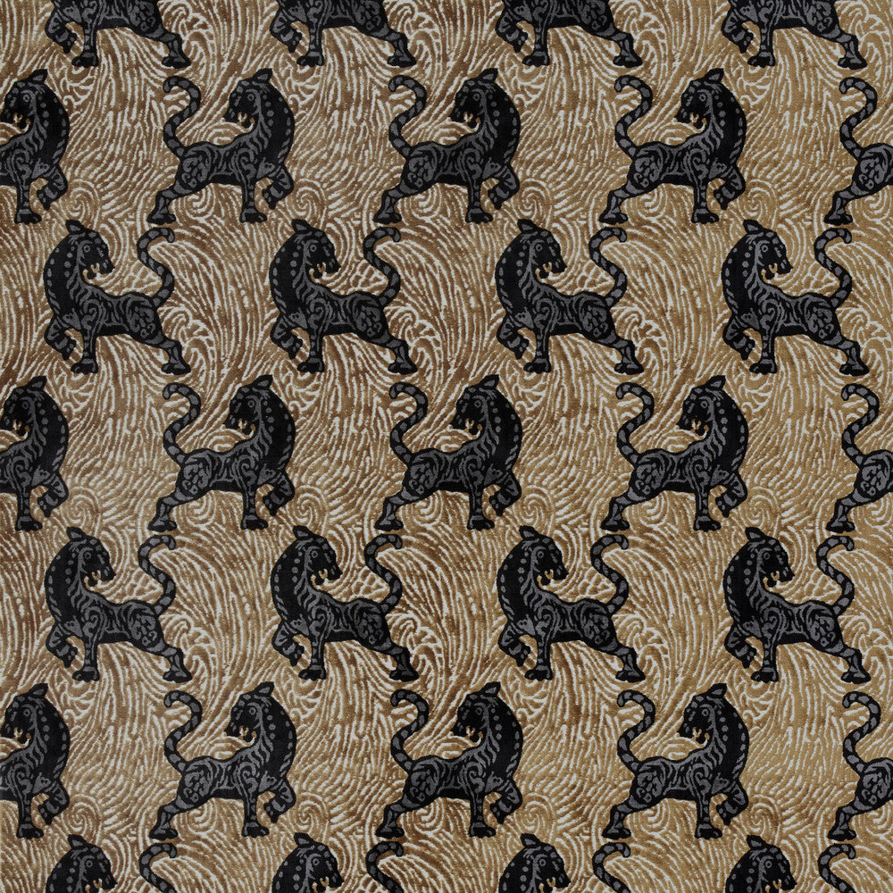 Africa 1 Cognac by Marcus William Designer Fabric KAI/MARCUS WILLIAM BOTANICAL ESCAPE 47%COT 28%NYL 25%POL INDIA Horizontal: 13.750 and Vertical: 18.875 54 in - Swanky Fabrics -