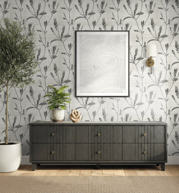 Banyu Charcoal AG60600 by Seabrook Designs Designer Wallpaper