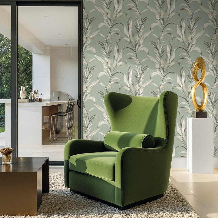 Padma Green Mist AG60704 by Seabrook Designs Designer Wallpaper