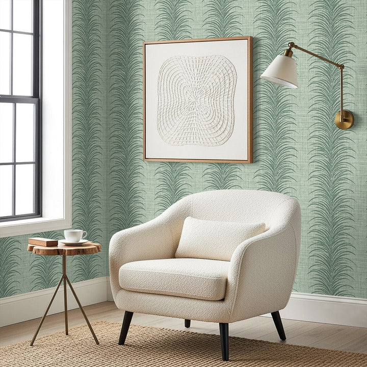 Aruna Cool Grass AG61104 by Seabrook Designs Designer Wallpaper