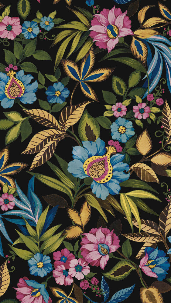 Raya Metallic Black Jewel AG61600 by Seabrook Designs Designer Wallpaper