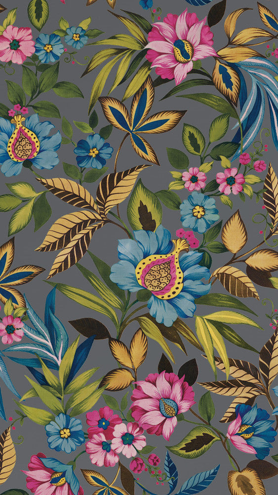 Raya Metallic Garden AG61608 by Seabrook Designs Designer Wallpaper