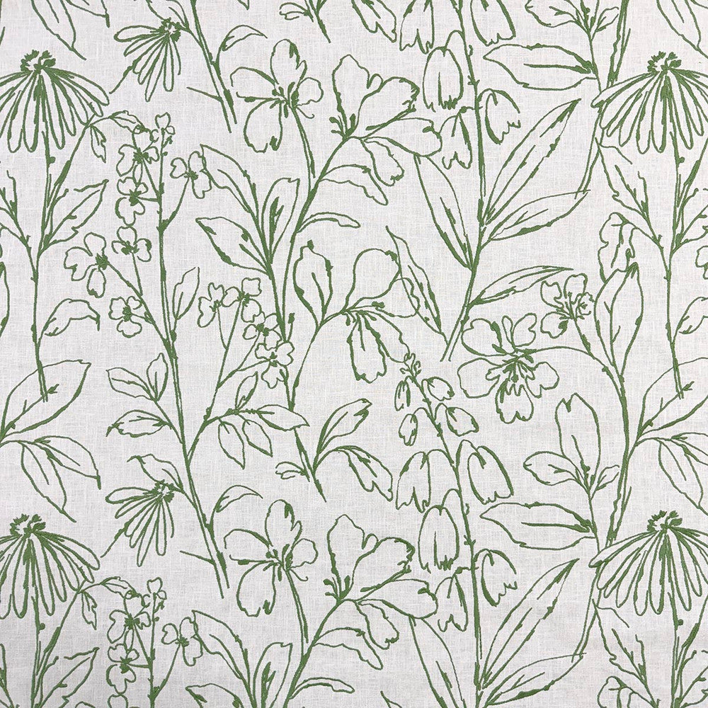 Agnes Fern by Magnolia Designer Fabric - 52% Poly, 48% Cotton, Emb: 100% Cotton India 3000 Horizontal: 25.5 and Vertical: 18.75 51 - Swanky Fabrics -