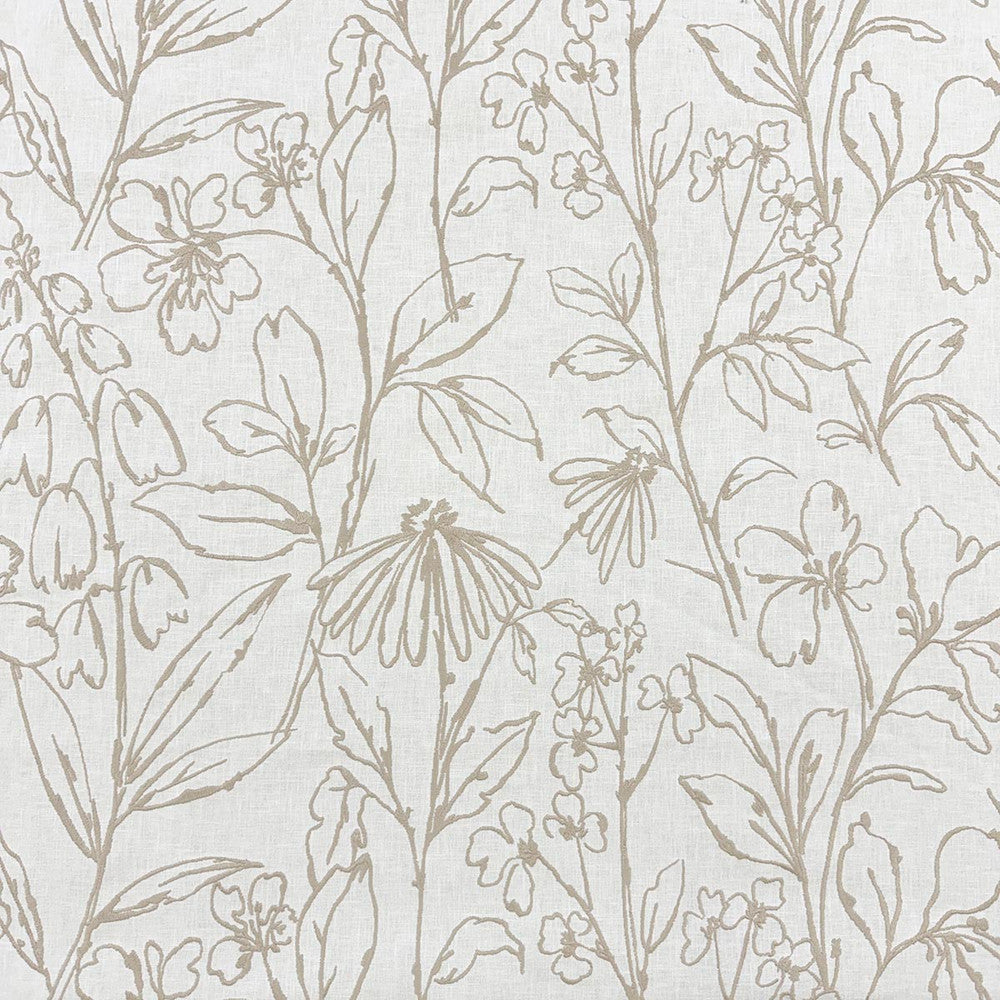 Agnes Ivory by Magnolia Designer Fabric - 52% Poly, 48% Cotton, Emb: 100% Cotton India 3000 Horizontal: 25.5 and Vertical: 18.75 51 - Swanky Fabrics -