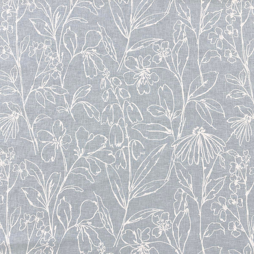 Agnes Sky by Magnolia Designer Fabric - 52% Poly, 48% Cotton, Emb: 100% Cotton India 3000 Horizontal: 25.5 and Vertical: 18.75 51 - Swanky Fabrics -