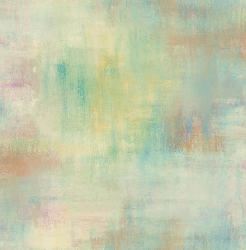 Pastel Wash Rust, Metallic Gold, & Ocean Blue AH40111 by Pelican Prints Designer Wallpaper