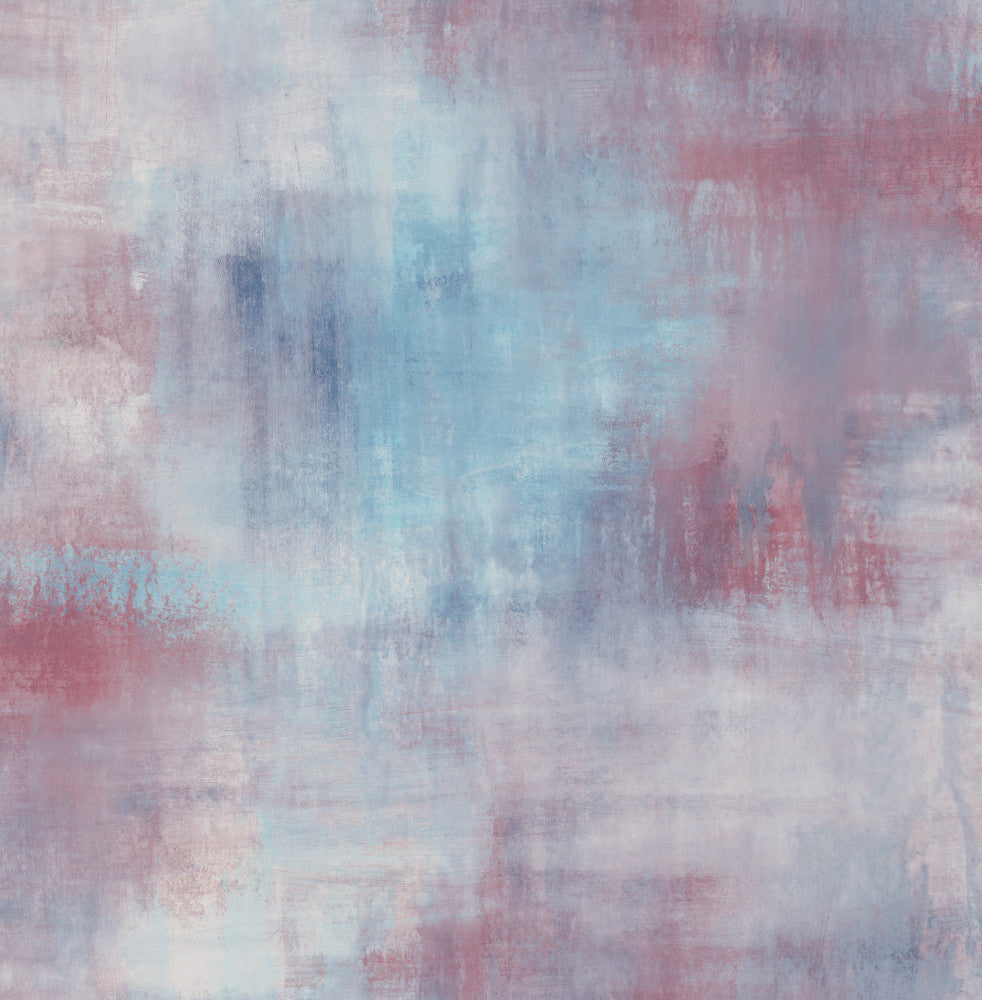 Pastel Wash Lavender, Scarlet, & Sky Blue AH40121 by Pelican Prints Designer Wallpaper