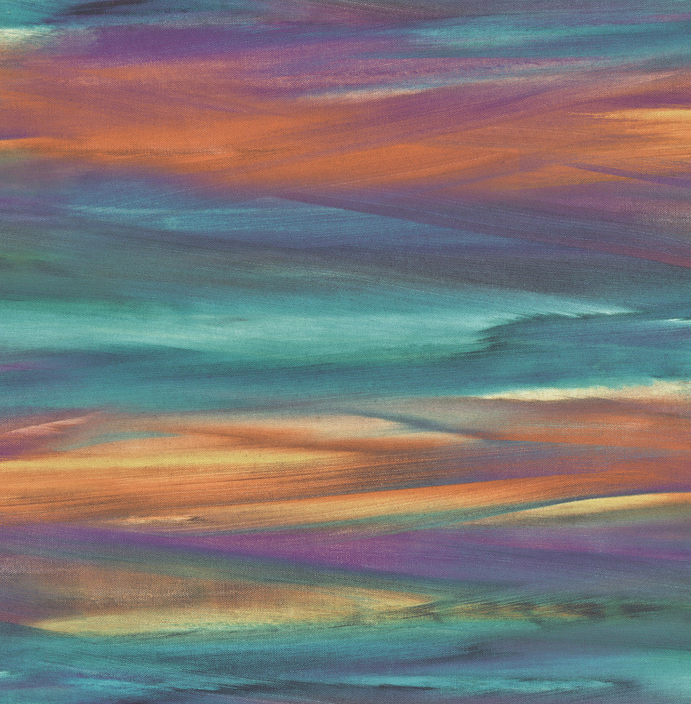Rainbrow Brush Cerulean, Clementine, & Purple AH40201 by Pelican Prints Designer Wallpaper