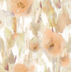 Pelican Prints Wallpaper Watercolor Floral Cantaloupe, Gold, & Taupe AH40403