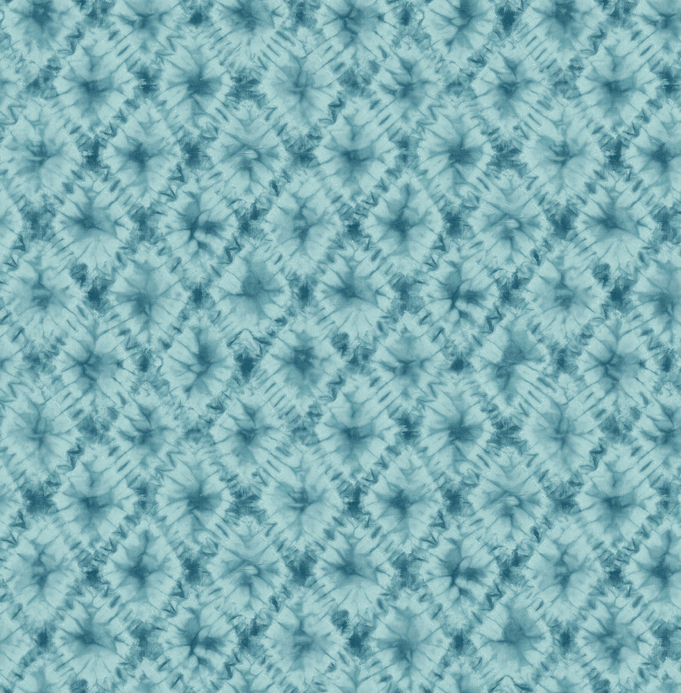 Shibori Geo Metallic Teal AH40602 by Pelican Prints Designer Wallpaper