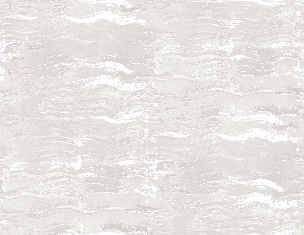 Bleached Wave Metallic Pearl & Gray AH40809 by Pelican Prints Designer Wallpaper