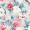 Pelican Prints Wallpaper Abstract Floral Denim Blue, Scarlet, & Off-White AH40911