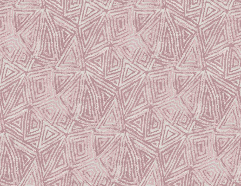African Geo Metallic Mauve & Pearl AH41501 by Pelican Prints Designer Wallpaper