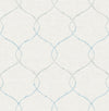 Pelican Prints Wallpaper Shibori Lattice Sky Blue, Gray, & Metallic Pearl AH41602