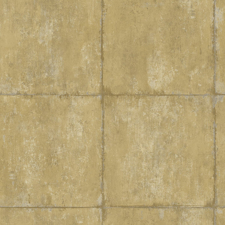 Great Wall Blocks Metallic Gold and Silver AI42105 by Seabrook Designs Designer Wallpaper
