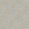 Seabrook Designs Wallpaper Silk Road Trellis Metallic Gold and Gray AI42401