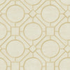 Seabrook Designs Wallpaper Silk Road Trellis Metallic Gold and Linen AI42404