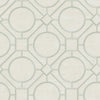 Seabrook Designs Wallpaper Silk Road Trellis Metallic Mint and Off-White AI42414